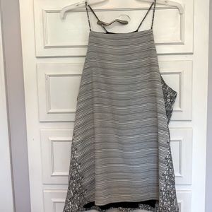 Black and white halter tank top